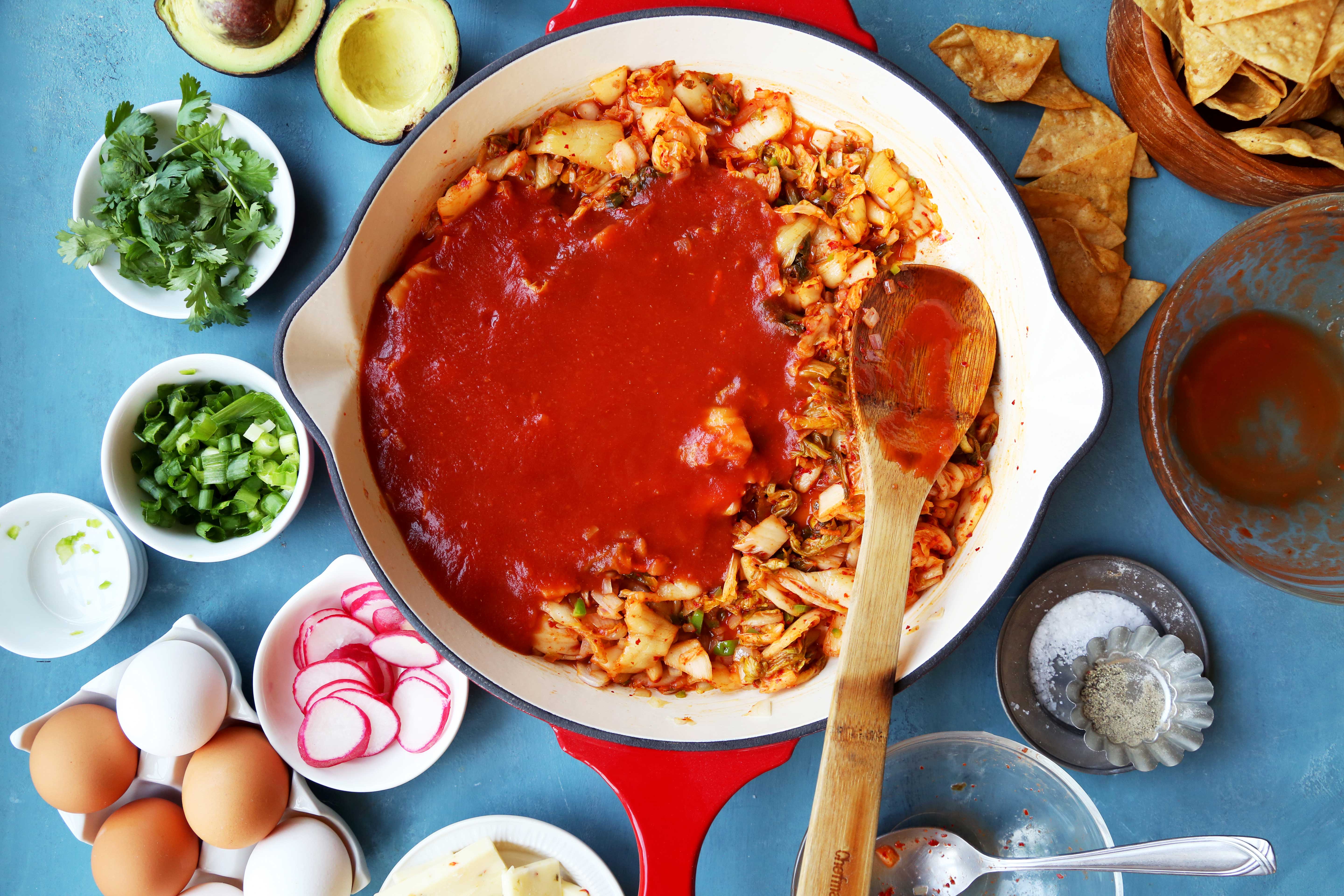 Kimchi Chilaquiles