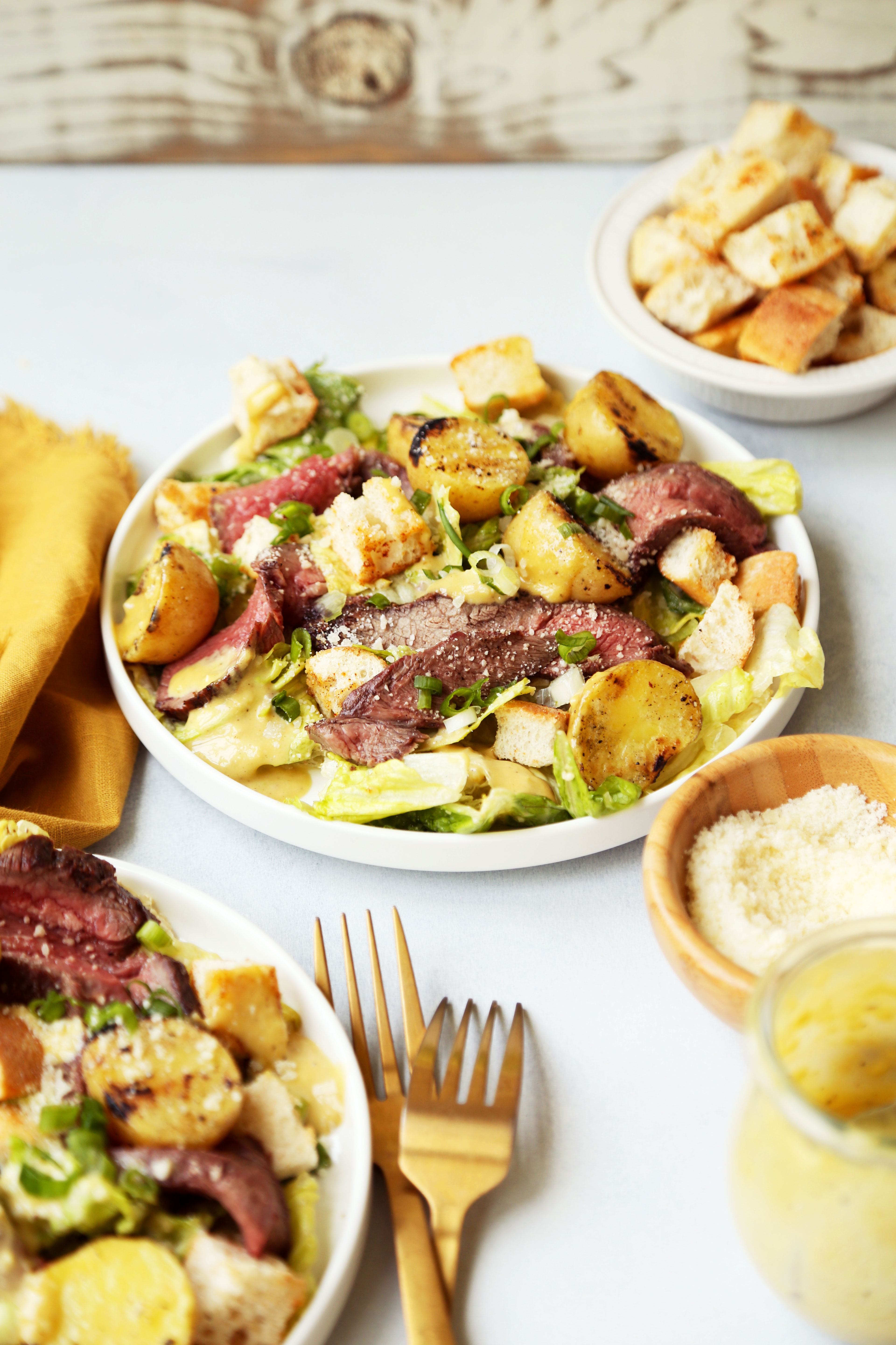 Steak and Potato Caesar Salad