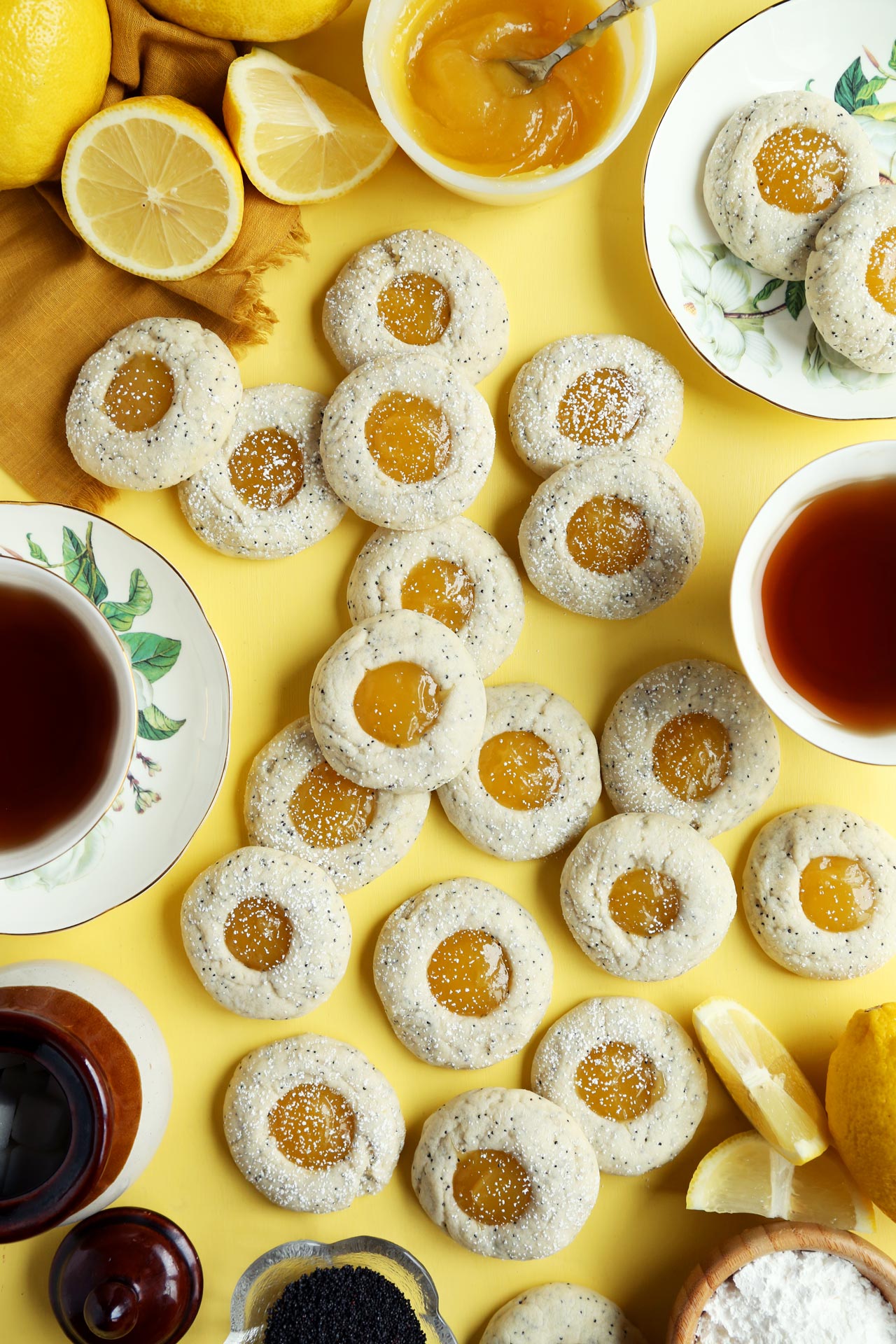 Lemon Poppy Seed Thumbprint Cookies